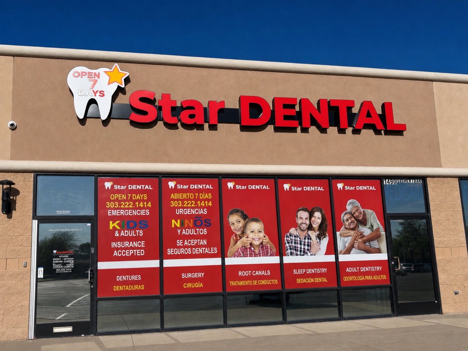 Star Dental storefront open seven days a week near Denver and Lakewood