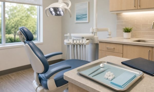 Prepared dental operatory for an urgent examination and treatment planning